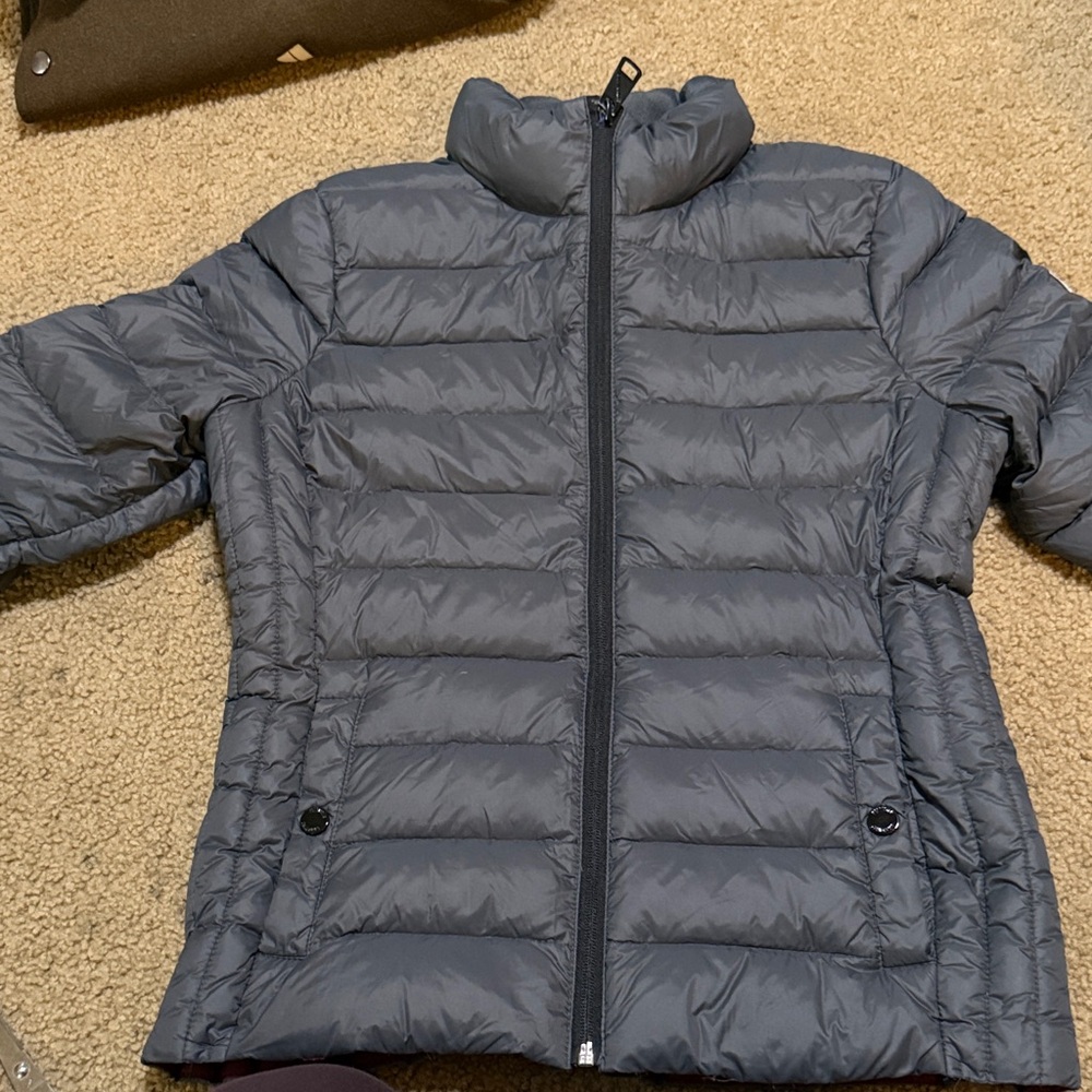 Hollister Women's Charcoal Puffer Jacket